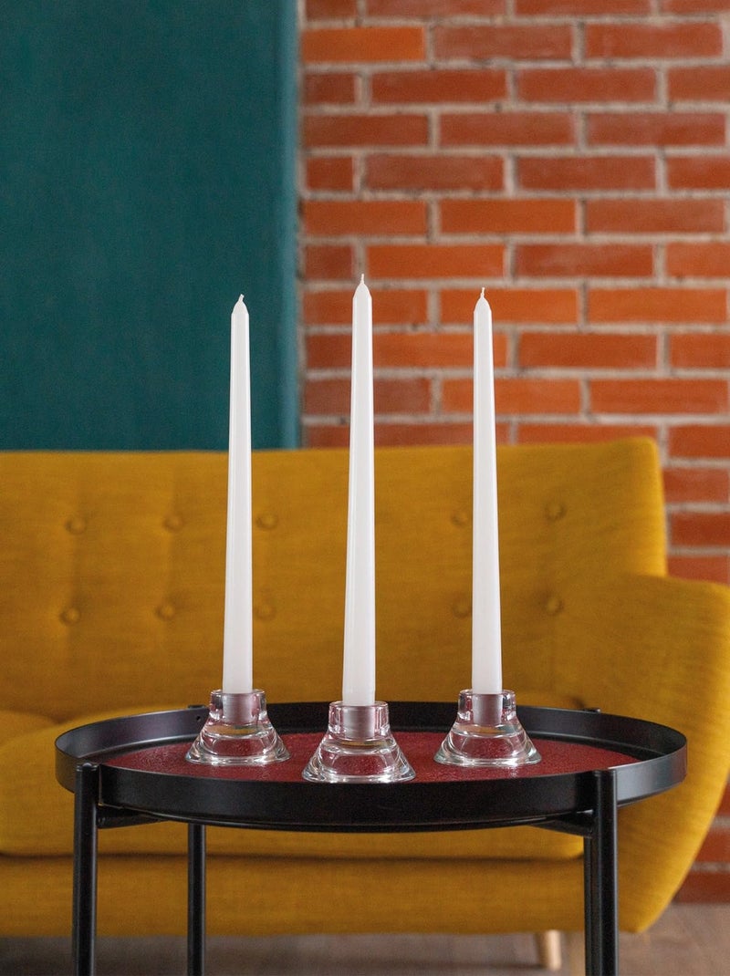 CANDWAX 12 inch White Taper Candles - Set of 12 Candle Sticks Ideal for Christmas Decorations - Dripless Smokeless Long Burning Unscented White Candlesticks - Tapered Christmas Candles for Home Decor - Image 5